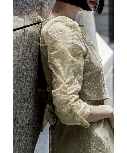 etoll.（エトル） ドレス カシュクールデザインフレアドレス