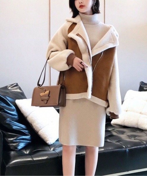 INASTUDIOS（イーナストゥディオス） ムートンコート ボアコート