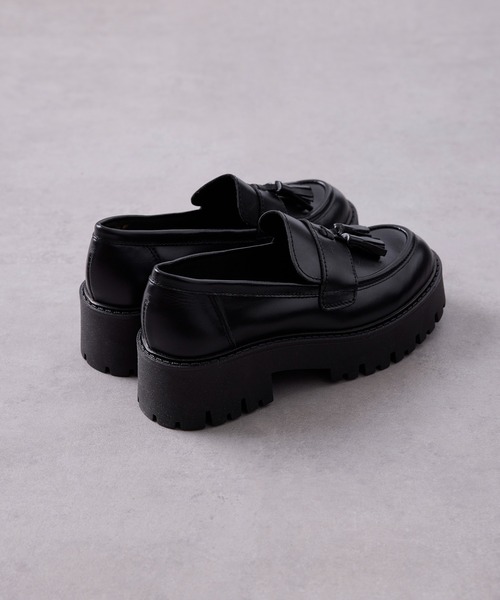 eness ローファー 「ENESS」track sole leather tassel loafer