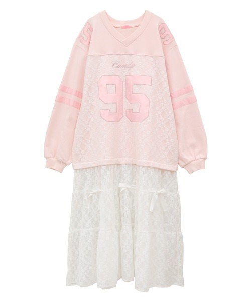 Candy Stripper ワンピース UNIFORM LAYERED ドレス : ZOZOTOWN