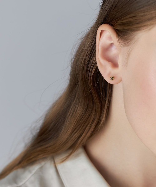 4℃ ピアス 「The Tidal」K10イエローゴールド ハート ピアス
