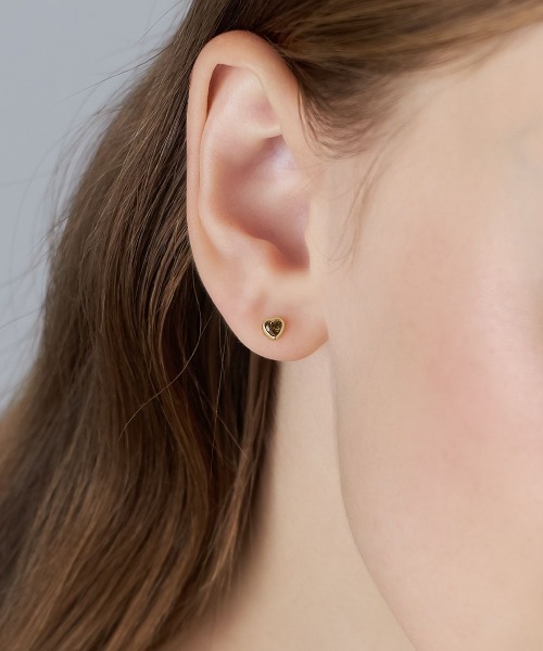 4℃ ピアス 「The Tidal」K10イエローゴールド ハート ピアス