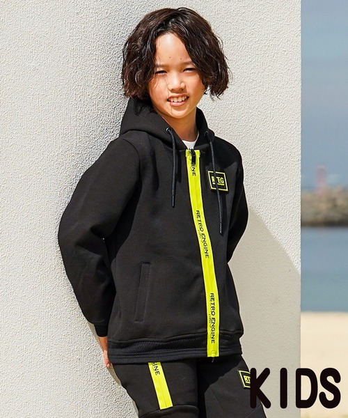 &team フーディ パーカー adamsJUGGLER パーカー RTEG ネオン＆Eジップフーディーキッズ
