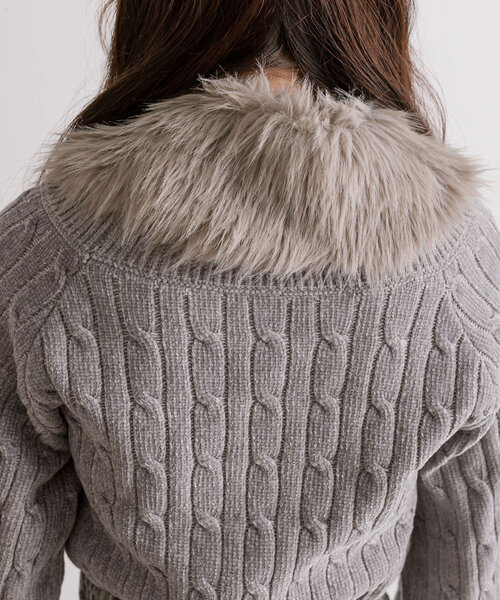 Yui企画　ニットミニワンピース　 OLIVE des OLIVE OLIVE des ワンピース Yui企画 ドッキングミニワンピ レディース