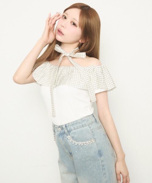 bibiyビジュー付きデニムパンツ BIBIY. MADE | ビジューデニムパンツ｜Bibiy.