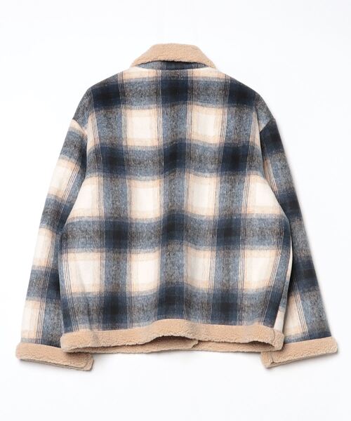 LETee ピーコート pコート チェック柄裏ボアPコート レディース