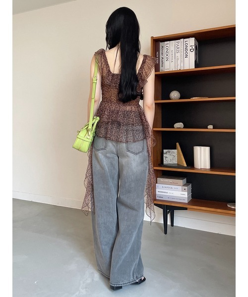 LILY BROWN ジーンズ デニム デニムパンツ サイドラインワイド