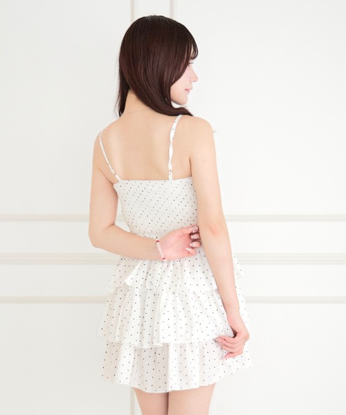 ALLuRing ChaRm ワンピース 夏 Check Tiered Mini Cami Dress