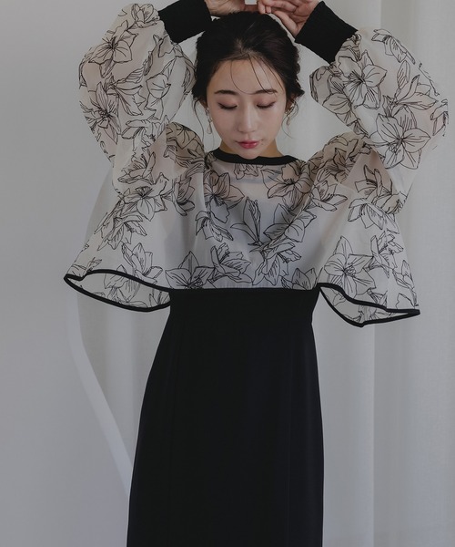 birei ドレス フロッキー花柄ボレロ＆ノースリーブワンピース
