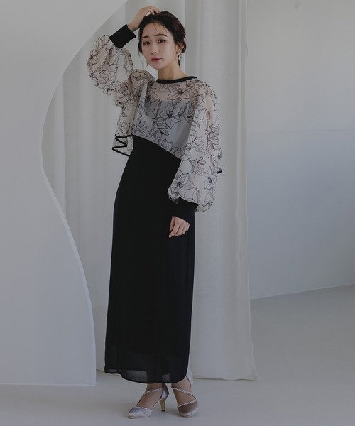 birei ドレス フロッキー花柄ボレロ＆ノースリーブワンピース