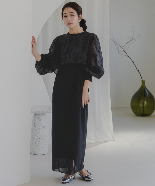 birei ドレス フロッキー花柄ボレロ＆ノースリーブワンピース