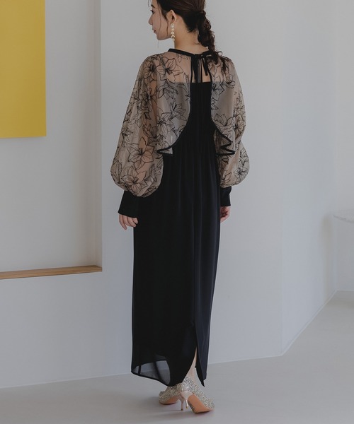 birei ドレス フロッキー花柄ボレロ＆ノースリーブワンピース