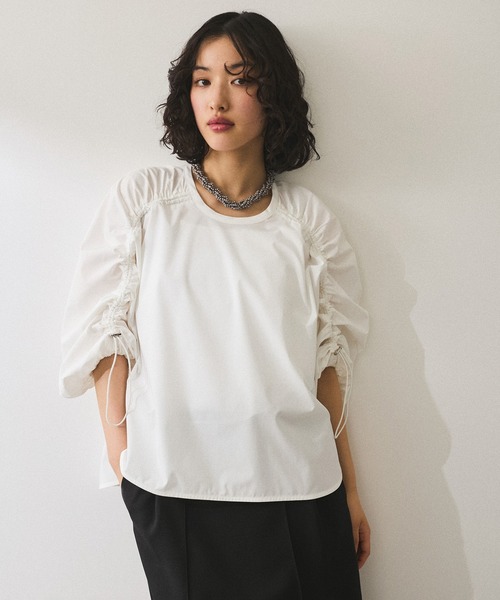 adam et rope ブラウス ADAM ET ROPE'（アダムエロペ） ブラウス シャツ 「WEB限定」ドロスト