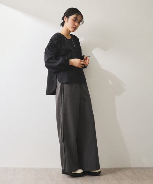 ADAM ET ROPE' ブラウス シャツ 「WEB限定」ドロストスリーブ