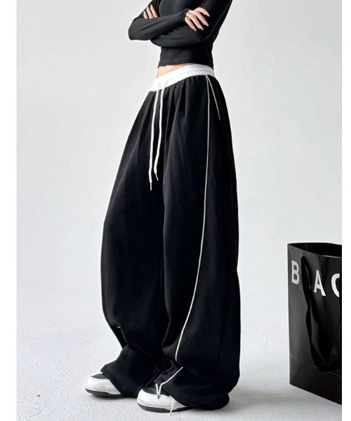 ワイドレッグ スウェットパンツ ジャージ ユニセックス DAY CLOSET スウェットパンツ ジャージ 「UVカット率100％/接触