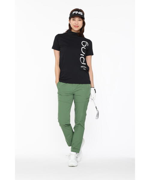 PING tシャツ 「PING APPAREL」エコブルー半袖ハイネックシャツ