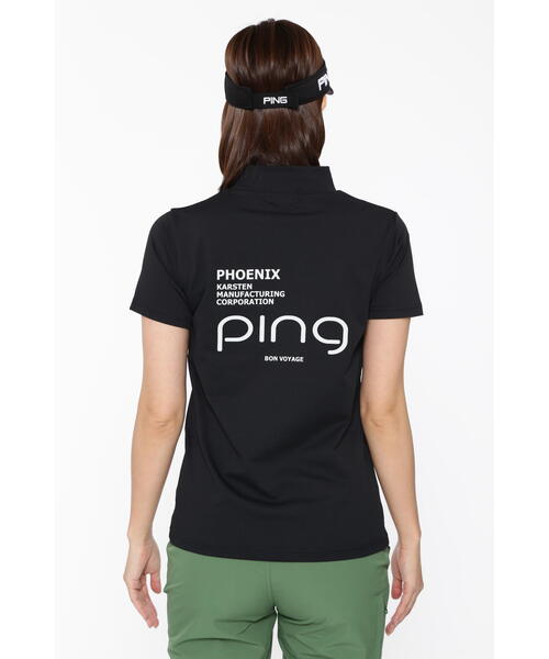 PING - coco 中古 ピン PING レディース 半袖シャツ M 黒 ブラック ハイネック シンプル 春夏秋 中古 レディース ピン PING 半袖シャツ M 黒 ブラック