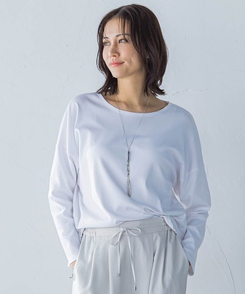 tシャツ ベーシックロングスリーブT「接触冷感/洗濯機で洗える」 レディース