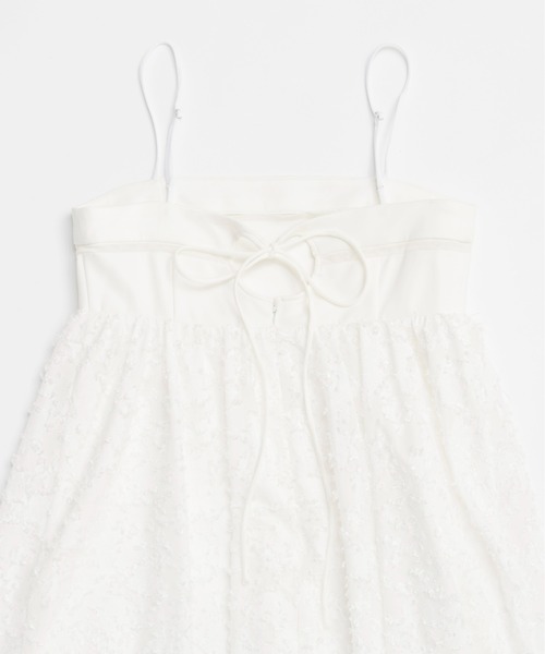 パーティードレス ワンピース 入学式 Docking Jacquard Balloon Dress/ドッキングジャガードバルーンワンピースの画像