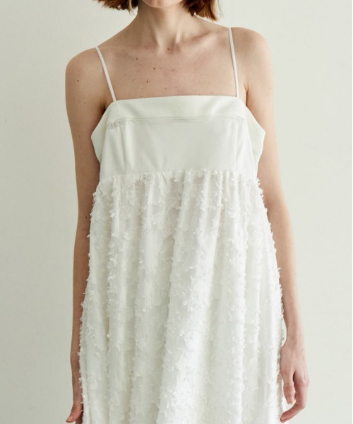 パーティードレス ワンピース 入学式 Docking Jacquard Balloon Dress/ドッキングジャガードバルーンワンピースの画像