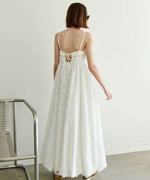 パーティードレス ワンピース 入学式 Docking Jacquard Balloon Dress/ドッキングジャガードバルーンワンピースの画像