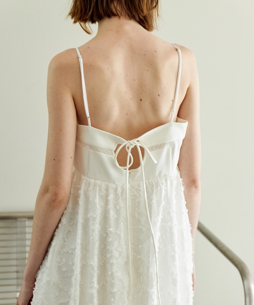 パーティードレス ワンピース 入学式 Docking Jacquard Balloon Dress/ドッキングジャガードバルーンワンピースの画像