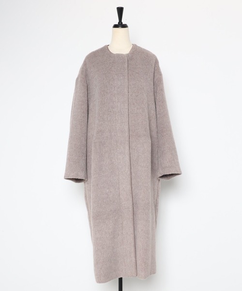 「Bonjour Sagan」 ノーカラーコート FREE ブラック レディース_画像4