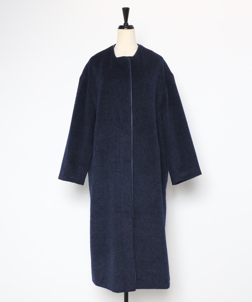 「Bonjour Sagan」 ノーカラーコート FREE ブラック レディース_画像5