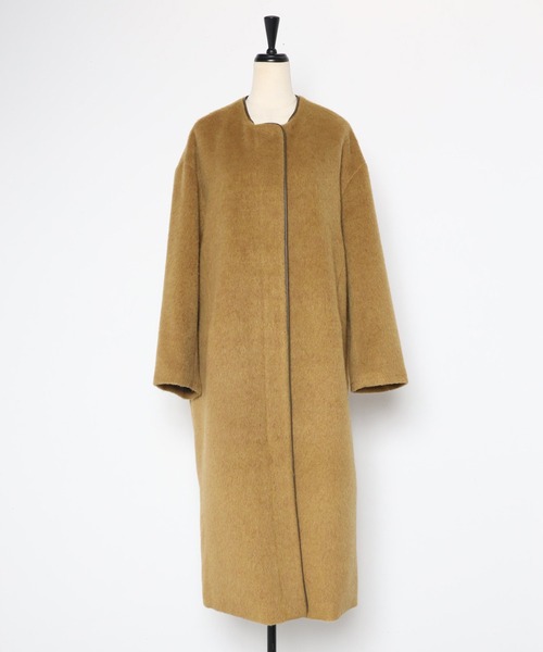 「Bonjour Sagan」 ノーカラーコート FREE ブラック レディース_画像6