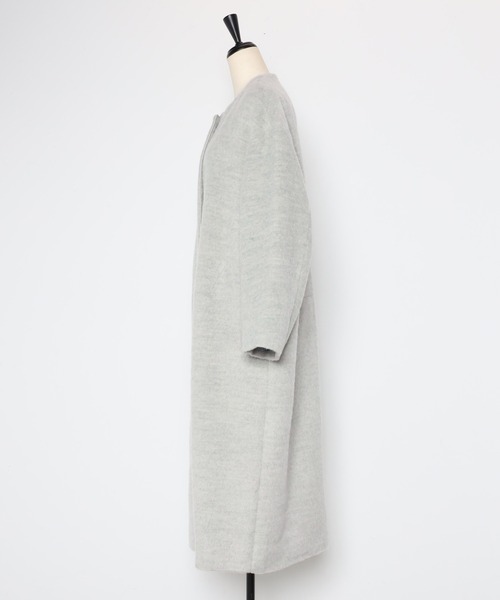 「Bonjour Sagan」 ノーカラーコート FREE ブラック レディース_画像7