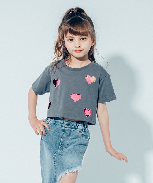 断捨離cherry　アウター　キッズ　140 B16@5 URBAN CHERRY tシャツ 「吸水速乾」ハートカットワーク