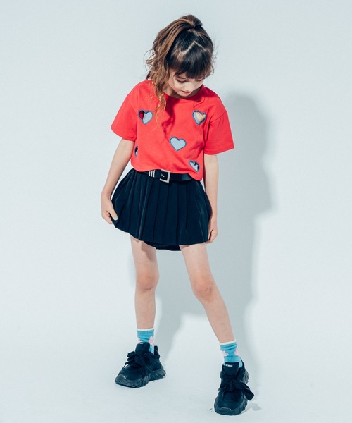 断捨離cherry　アウター　キッズ　140 B16@5 URBAN CHERRY tシャツ 「吸水速乾」ハートカットワーク