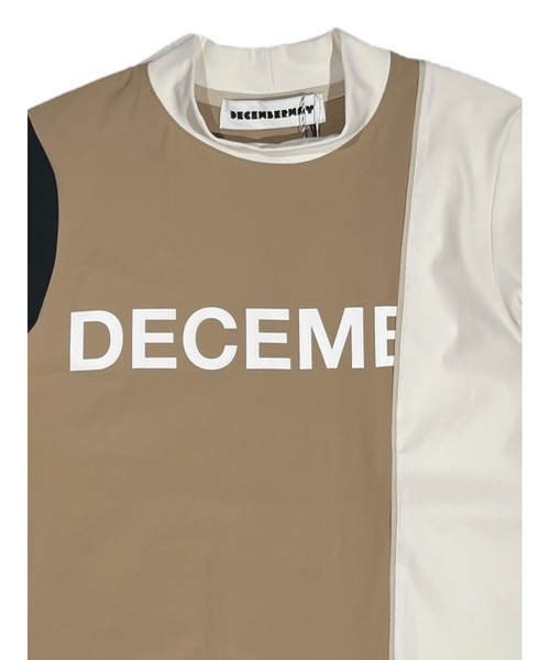 DECEMBERMAY tシャツ Bi-color logo mock neck half sleeve