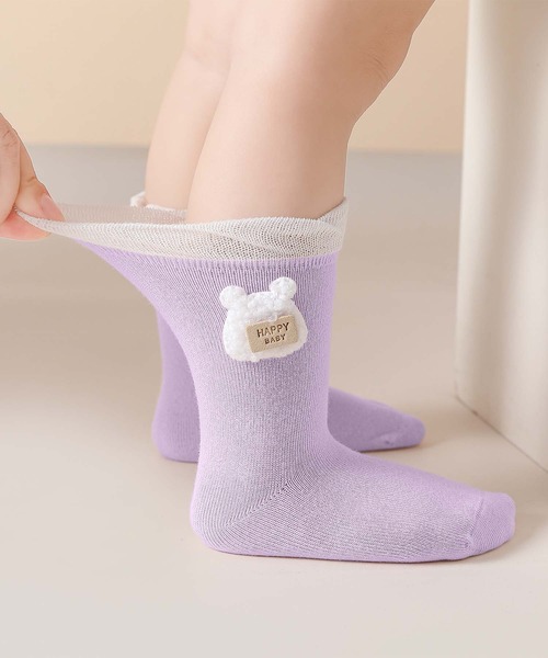 mosox 靴下 「MOSOX」くまさんキッズソックス4足セット キッズ 子供