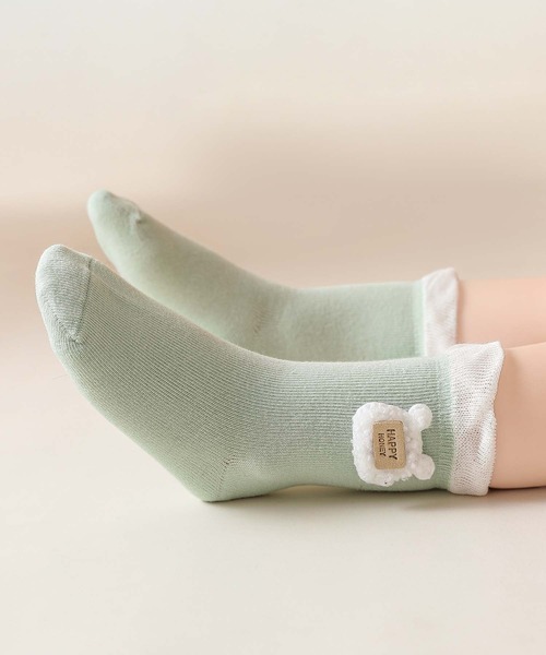 mosox 靴下 「MOSOX」くまさんキッズソックス4足セット キッズ 子供