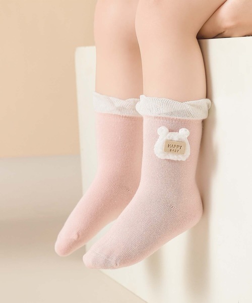 mosox 靴下 「MOSOX」くまさんキッズソックス4足セット キッズ 子供