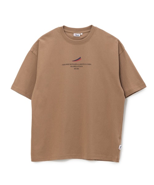 FILA ブラウンTシャツとベージュのスコート　セットアップ　S FILA tシャツ 「IMP. 基俊介さん着用」S/Sプリント Tシャツ