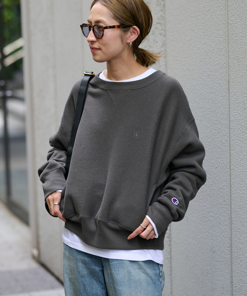「FRAMeWORK」 スウェットカットソー - ブラウン レディース FRAMeWORK 「FRAMeWORK」 「champion」スウェットカットソー