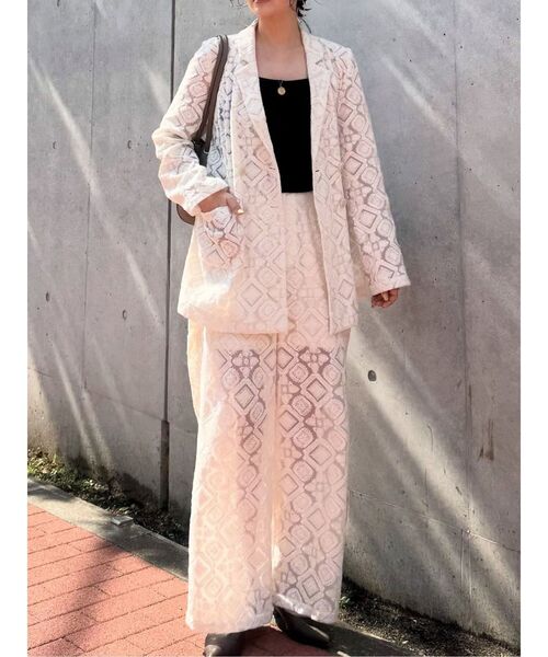 MURUA 【WEB限定】レースシアージャケット WEB限定】レースシアージャケット（テーラードジャケット