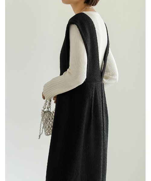 「Re:EDIT」 サロペットスカート LARGE ブラック レディース_画像3