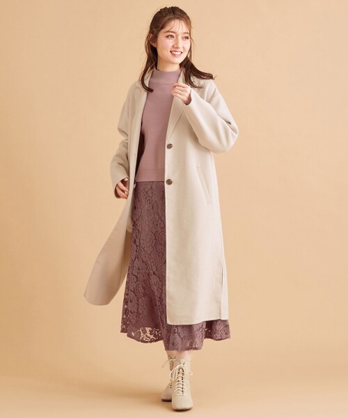 「Feroux」 チェスターコート 1 ベージュ レディース_画像3