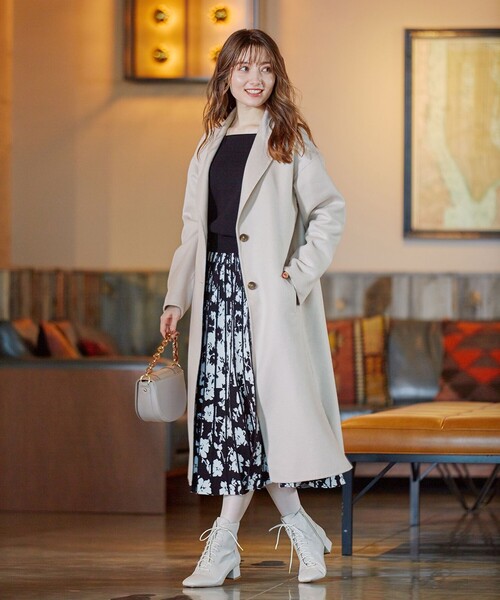 「Feroux」 チェスターコート 1 ベージュ レディース_画像4