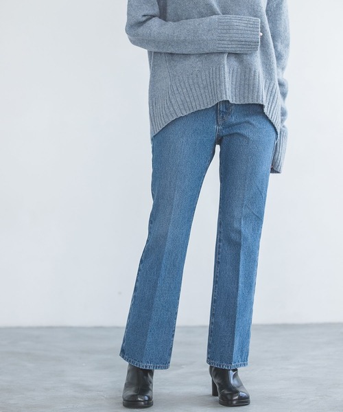 [A part by] обработка ботинки cut Denim брюки MEDIUM голубой женский 
