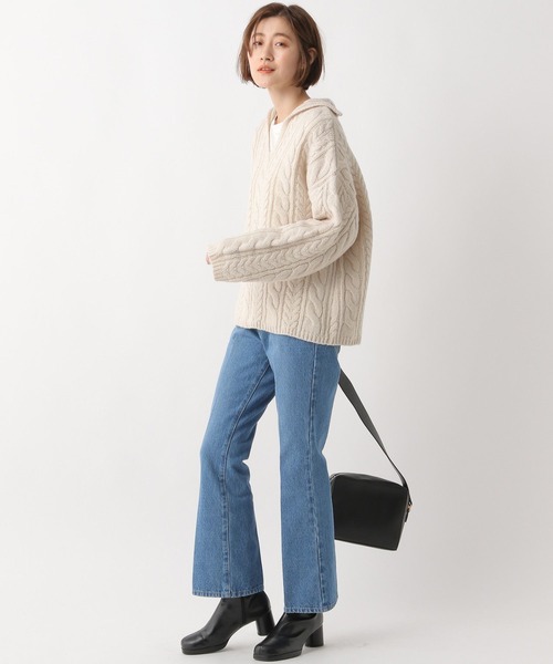 [A part by] обработка ботинки cut Denim брюки MEDIUM голубой женский 