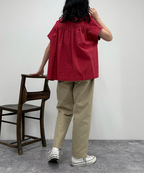 fredy emue ブラウス シャツ 「GEVACO/ゲバコ」バンドカラー