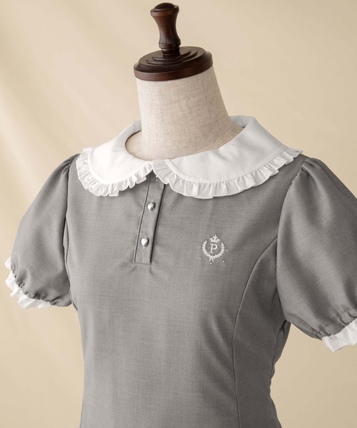 PriCHOU ワンピース Frill Collar Mini One Piece/フリルカラーミニ
