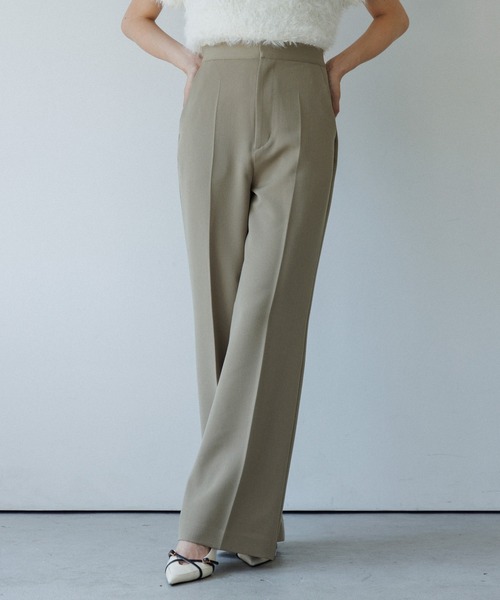 スラックス パンツ high waist center press slacks（ハイウエスト