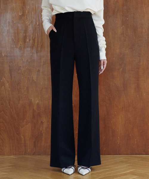 スラックス パンツ high waist center press slacks（ハイウエスト