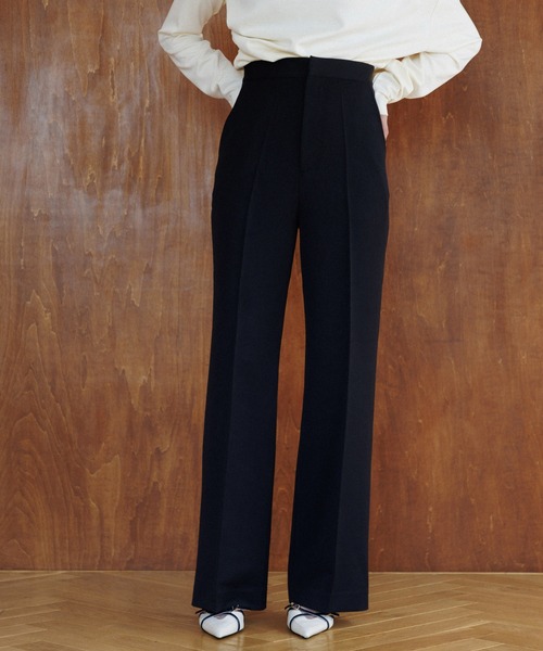 スラックス パンツ high waist center press slacks（ハイウエスト