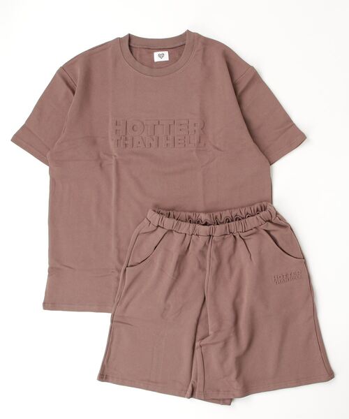 HTH ブラウンセットアップ上下 HTH セットアップ Emboss logo set up レディース : ZOZOTOWN